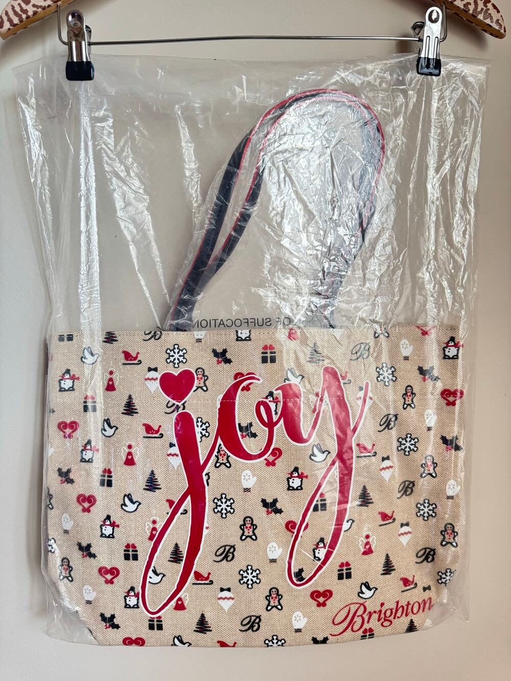 Brighton Joy Christmas Canvas Tote